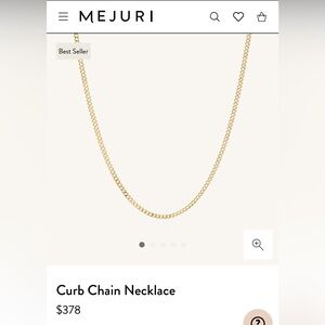 Mejuri 14k Gold Curb Chain Necklace